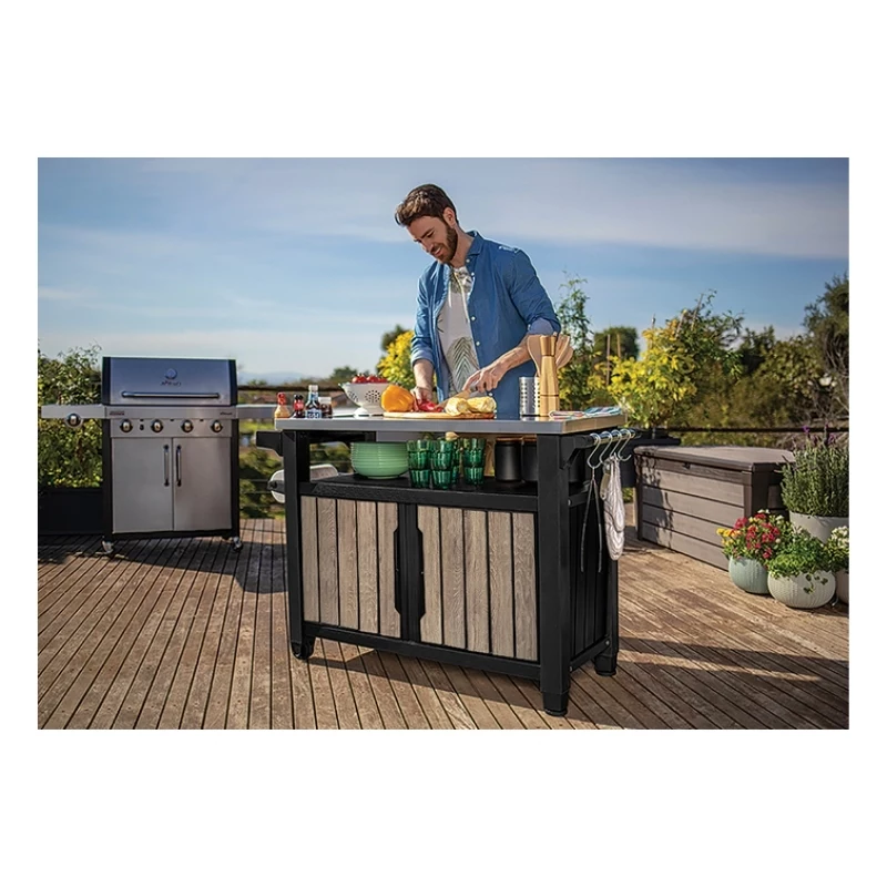Stół grillowy KETER Grill table Deco Unity XL 207L ash wood tone