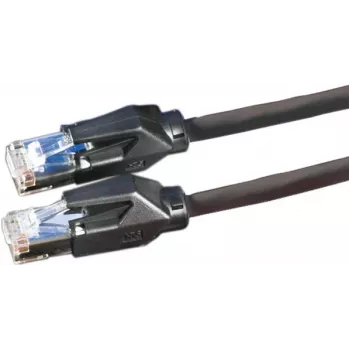 Kabel krosowy Dätwyler 21.05.0005 Cat 6 S/FTP, RJ-45 męski do RJ-45 męski, 0,5 m, czarny, LSZH, 10 Gbps