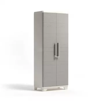 KETER Linear Wood Wysoka Szafka 68x39x173cm jasny beż/jasny szary