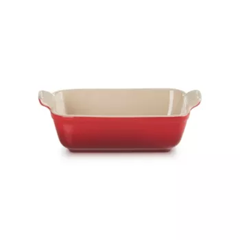 LE CREUSET Prostokątna forma do pieczenia Heritage kamionka 19x14cm / 1,1L czerwona