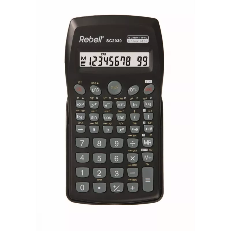 REBELL RE-SC2030 BX Kalkulator naukowy, 240 funkcji, 2-liniowy wyświetlacz LCD, czarny