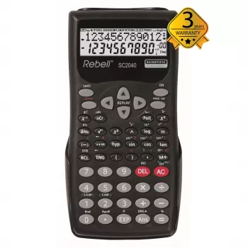 REBELL RE-SC2040 BX Kalkulator naukowy, 240 funkcji, 2-liniowy wyświetlacz LCD, czarny