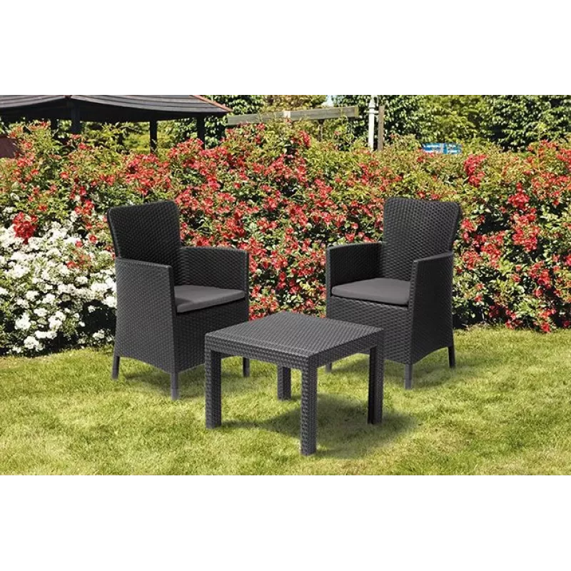 KETER Zestaw mebli ogrodowych Salvador Balcony Set szary