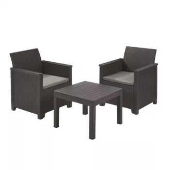 KETER Zestaw mebli ogrodowych Elodie Balcony Set ze stolikiem Classic grey