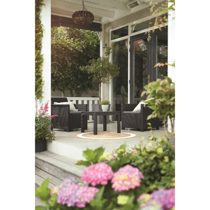 KETER Zestaw mebli ogrodowych Elodie Balcony Set ze stolikiem Classic grey
