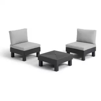 KETER Zestaw mebli ogrodowych Elements Balcony Set szary/jasnoszary