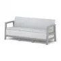KETER Sofa ogrodowa trzyosobowa Scandi Linea 3 Seater Sofa jasnoszara/ciemnoszara stalowa