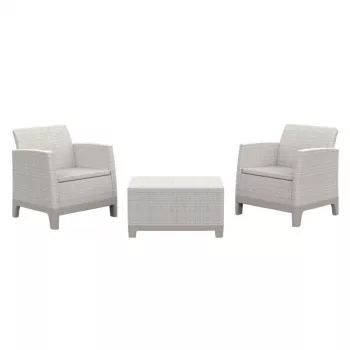 Zestaw mebli ogrodowych KETER Scandi Forma Balcony Set, kolor pebble gray/light beige