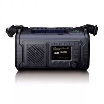 Lenco PDR-055 Radio awaryjne DAB+ FM Solar Korbka USB-C Power Bank Latarka SOS IPX4