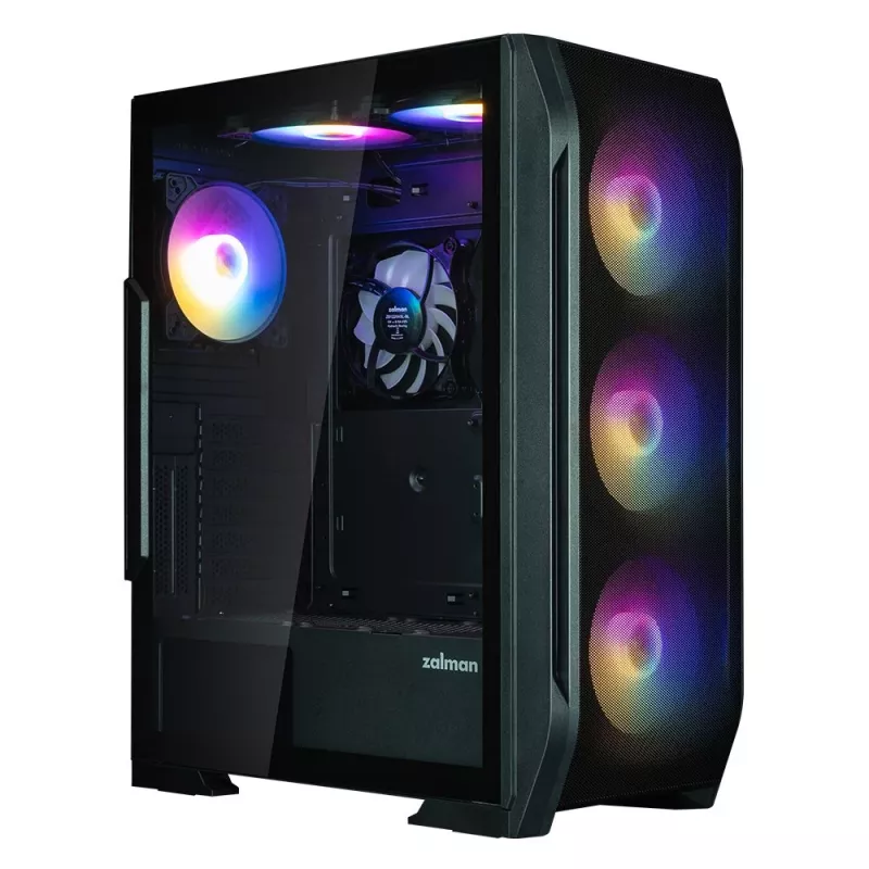 Obudowa komputerowa Zalman N7 PLUS V2 ATX Mid Tower, 7 wentylatorów ARGB 120mm, hartowane szkło, czarna