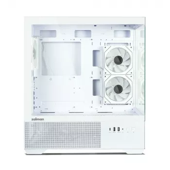 Obudowa komputerowa Zalman CHRONIX V2 White ATX Mid Tower z 3 wentylatorami ARGB 120mm, hartowane szkło, panel boczny