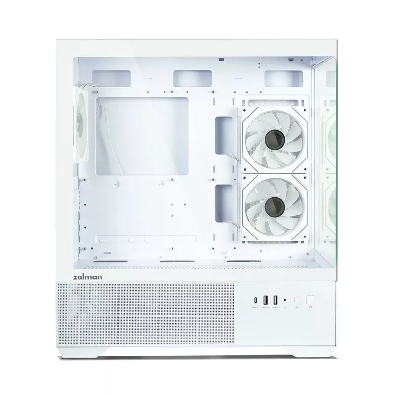 Obudowa komputerowa Zalman CHRONIX V2 White ATX Mid Tower z 3 wentylatorami ARGB 120mm, hartowane szkło, panel boczny