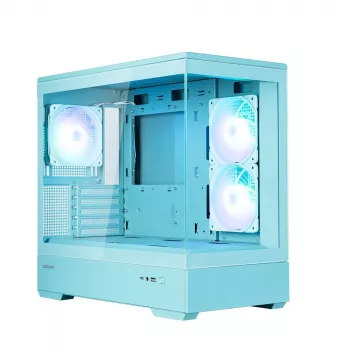 Zalman P30 V2, obudowa komputerowa mATX Mini Tower, 3 x wentylatory 120mm ARGB, miętowa