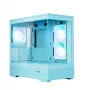 Zalman P30 V2, obudowa komputerowa mATX Mini Tower, 3 x wentylatory 120mm ARGB, miętowa