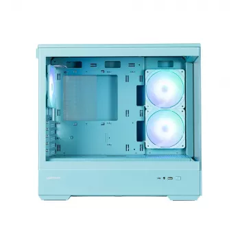 Zalman P30 V2, obudowa komputerowa mATX Mini Tower, 3 x wentylatory 120mm ARGB, miętowa
