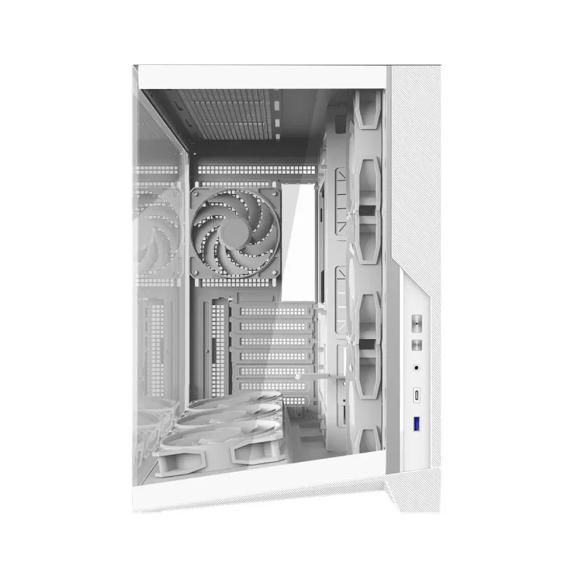 Zalman D40 White obudowa ATX Mid Tower z 7 wentylatorami ARGB i hartowanym szkłem