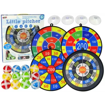 LEAN TOYS Zestaw do gry w rzutki 36 cm Tarcza z piłeczkami na rzepy