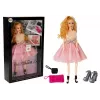 LEAN TOYS Lalka modelka, jasnowłosa 28 cm, torebka, wysokie obcasy