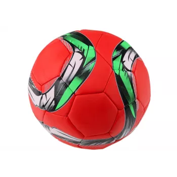 LEAN TOYS Czerwona duża piłka nożna 24 cm rozmiar 5