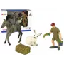 LEAN TOYS Zestaw figurek zwierząt Koń Szary Zając Rolnik