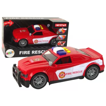 LEAN TOYS Samochód Straż Pożarna 1:14 Światła Dźwięki Czerwony