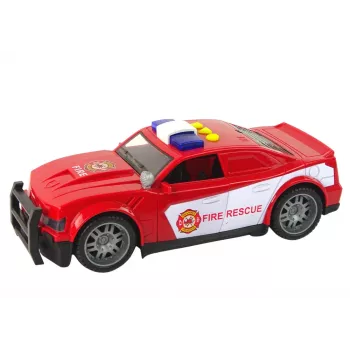 LEAN TOYS Samochód Straż Pożarna 1:14 Światła Dźwięki Czerwony