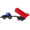 LEAN TOYS Traktor z przyczepą pojazd rolniczy farma niebieski