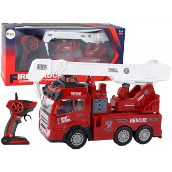 LEAN TOYS Straż Pożarna z Żurawiem Model Zdalnie Sterowany