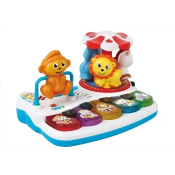 LEAN TOYS Kolorowe pianino ze zwierzątkami dla dzieci