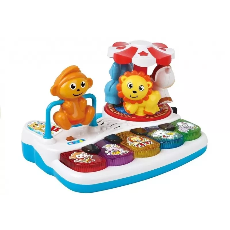 LEAN TOYS Kolorowe pianino ze zwierzątkami dla dzieci