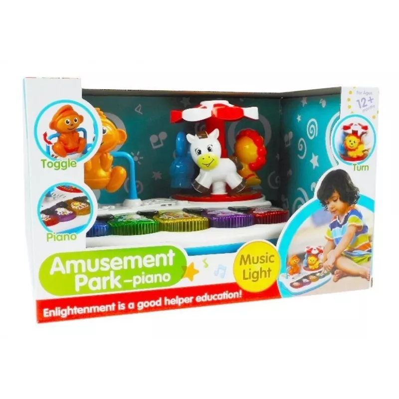 LEAN TOYS Kolorowe pianino ze zwierzątkami dla dzieci