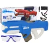 LEAN TOYS Duży niebieski pistolet na wodę 750ml z okularami ochronnymi