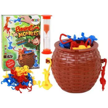 LEAN TOYS Koszyk Małp Spadające Małpy Gra Zręcznościowa