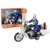 LEAN TOYS Motocykl policyjny z napędem, dźwiękami policyjnymi, światłami, radiowóz policyjny