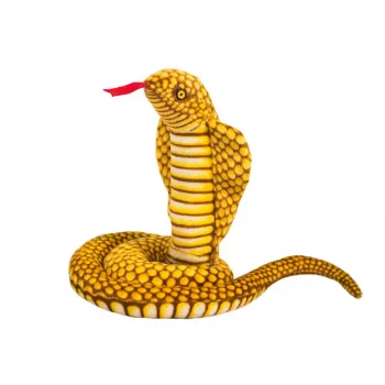 LEAN TOYS Pluszowa Maskotka Wąż Królewska Kobra Żółty 100 cm