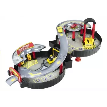 LEAN TOYS Przenośny dwupoziomowy garaż parkingowy w walizce Circle
