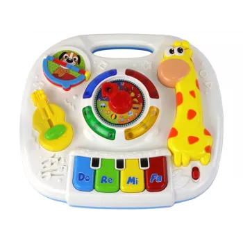 LEAN TOYS Edukacyjny Interaktywny Stół z Tablicą 2w1 dla Małych Dzieci