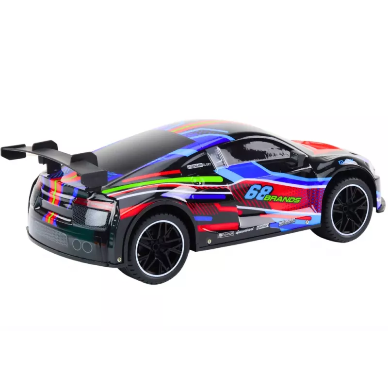 LEAN TOYS RC Samochód Sportowy 1:10 25km/h Światła Czarny