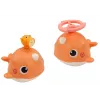 LEAN TOYS Zabawka do kąpieli Wieloryb 3 Końcówki Pomarańczowy
