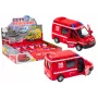 LEAN TOYS Wóz strażacki 1:32 Otwierane drzwi Światła Dźwięki Napęd Czerwony