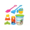 LEAN TOYS Zestaw zabawek do piasku, wiaderko, młynek, konewka, kolorowe foremki