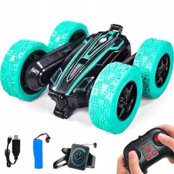 LEAN TOYS Twister Samochód Kaskaderski Sterowany Gesty Dłoni Pilot Zdalnie Niebieski