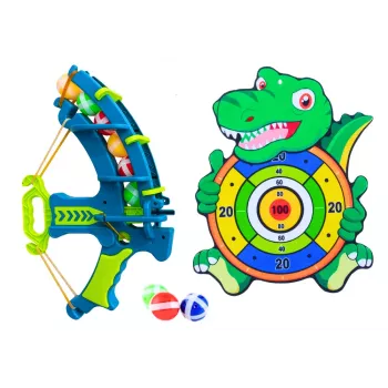 LEAN TOYS Kulki na rzepy Tarcza Smok Łuk Kuszowy