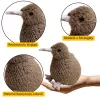 LEAN TOYS Pluszowy Ptak Kiwi Pluszowa Zabawka Maskotka Przytulanka Ciemny Brąz 25cm