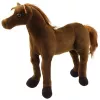 LEAN TOYS Pluszowy Koń Maskotka Przytulanka Ciemnobrązowy 40cm x 37cm