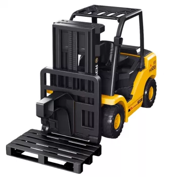 LEAN TOYS Zdalnie sterowany wózek widłowy RC 2.4G Paleta Żółty