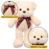 LEAN TOYS Pluszowa Maskotka Przytulanka Miś Z Kokardą Biały 30cm
