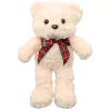LEAN TOYS Pluszowa Maskotka Przytulanka Miś Z Kokardą Biały 30cm
