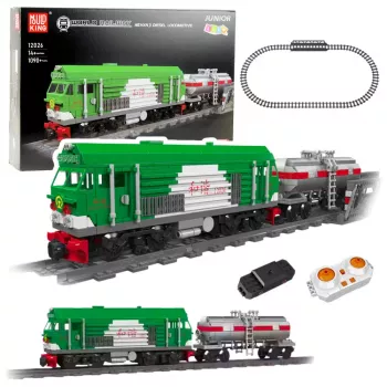 LEAN TOYS Klocki konstrukcyjne Zdalnie sterowany czołg pociąg RC 1090 szt.