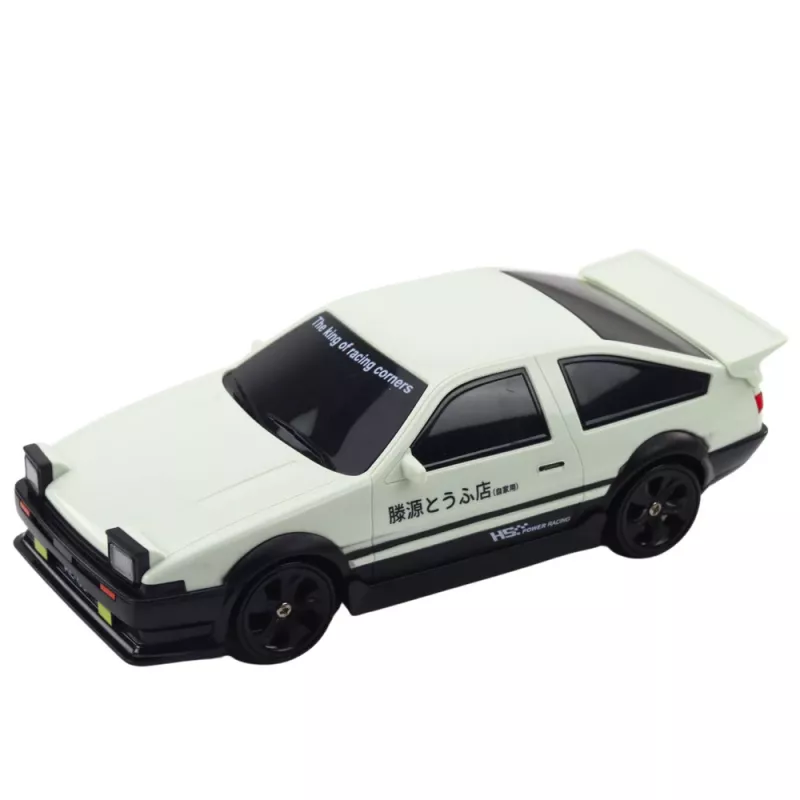 LEAN TOYS Drift Sports Car Interchangeable Wheels Remote Controlled RC 4WD White